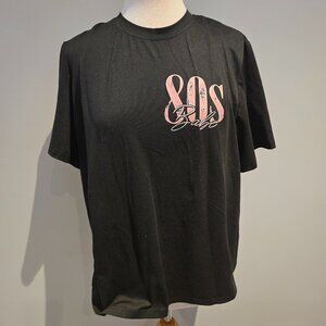 80s Babe Graphic Short Sleeve Tee | Size XXL | Black